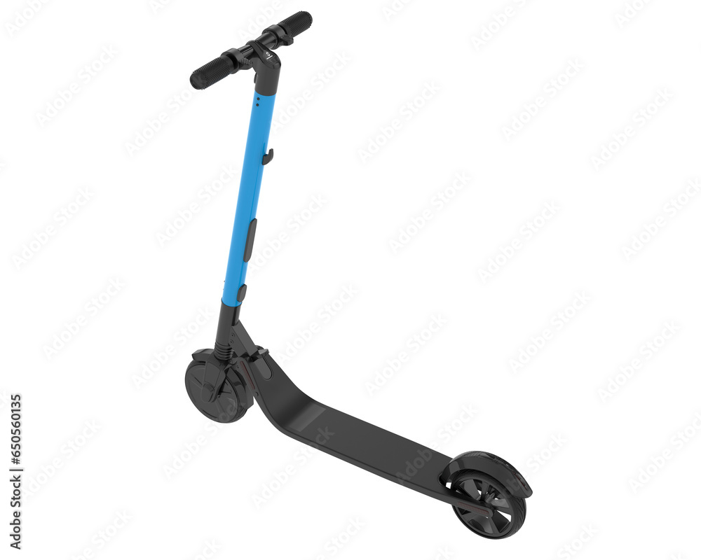 Electric scooter isolated on transparent background. 3d rendering - illustration Electric scooter isolated on transparent background. 3d rendering - illustration