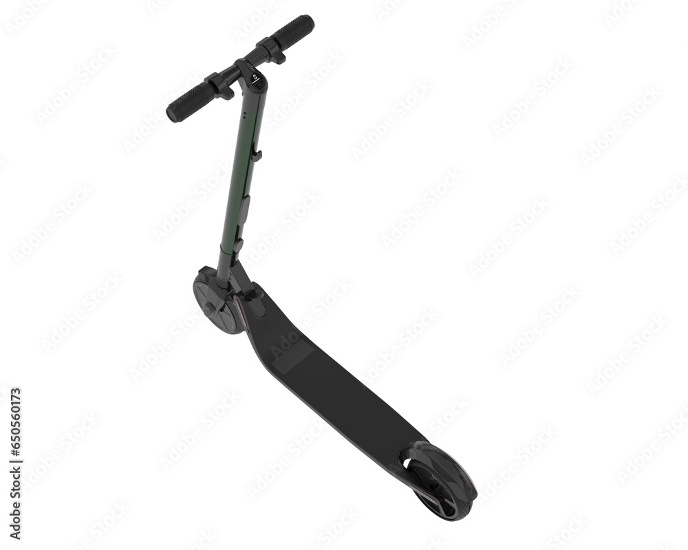 Electric scooter isolated on transparent background. 3d rendering - illustration Electric scooter isolated on transparent background. 3d rendering - illustration