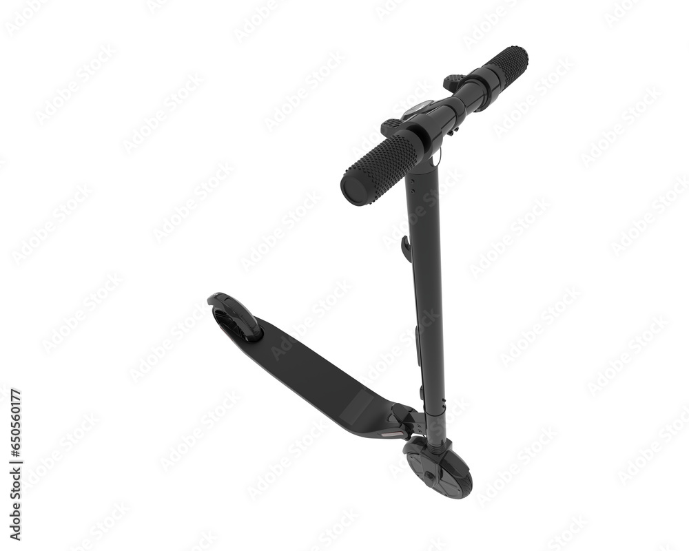 Electric scooter isolated on transparent background. 3d rendering - illustration Electric scooter isolated on transparent background. 3d rendering - illustration