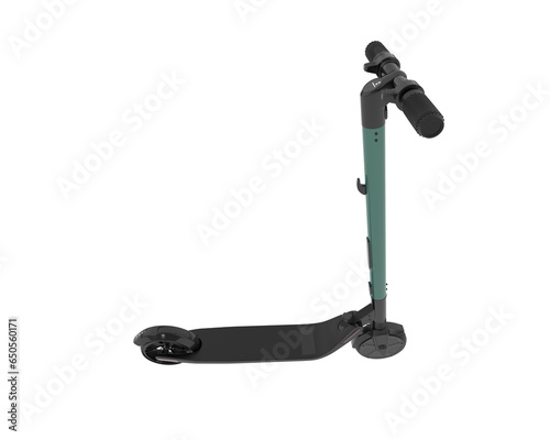 Electric scooter isolated on transparent background. 3d rendering - illustration