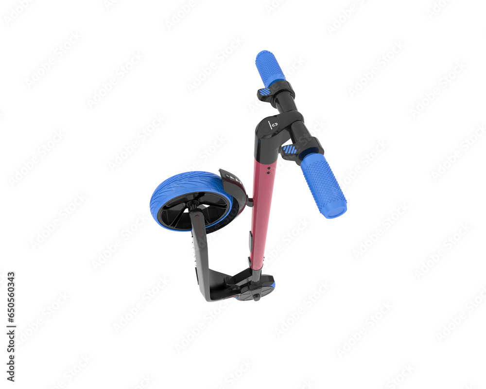 Electric scooter isolated on transparent background. 3d rendering - illustration Electric scooter isolated on transparent background. 3d rendering - illustration