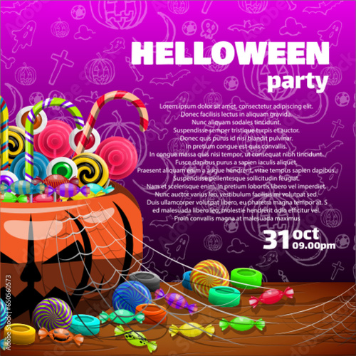 helloween party vector background
