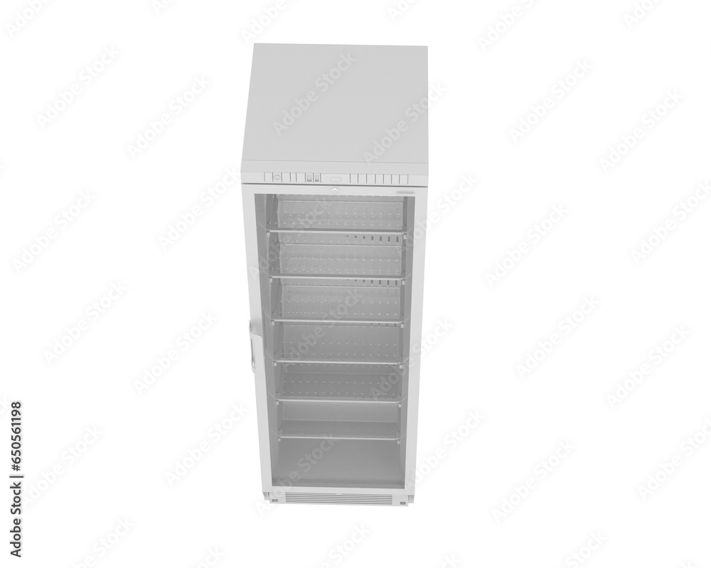 Fridge isolated on transparent background. 3d rendering - illustration Fridge isolated on transparent background. 3d rendering - illustration