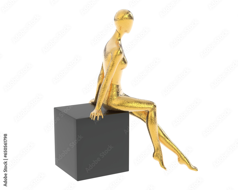 Mannequin isolated on transparent background. 3d rendering - illustration Mannequin isolated on transparent background. 3d rendering - illustration