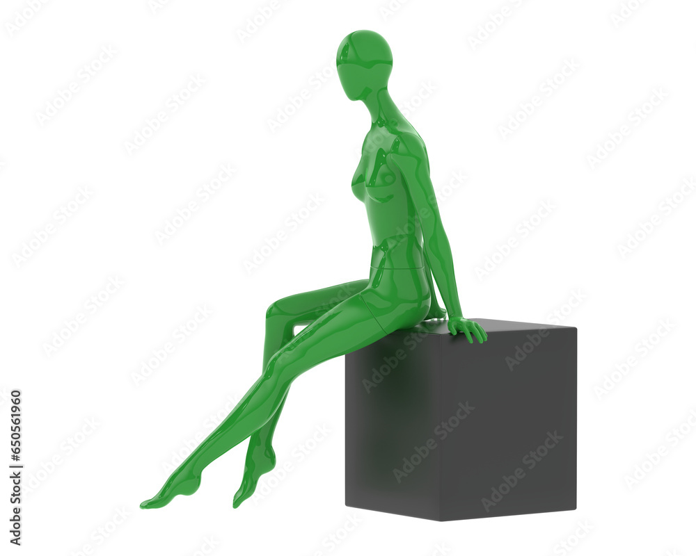 Mannequin isolated on transparent background. 3d rendering - illustration Mannequin isolated on transparent background. 3d rendering - illustration