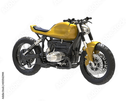 Motorcycle isolated on transparent background. 3d rendering - illustration