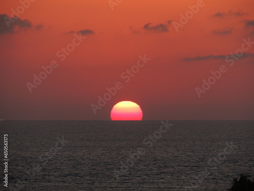 sunset over the sea