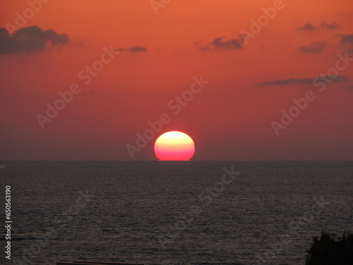 sunset over the sea