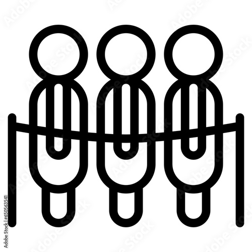 queue icon with outline style. Suitable for website design, logo, app, UI and ETC.