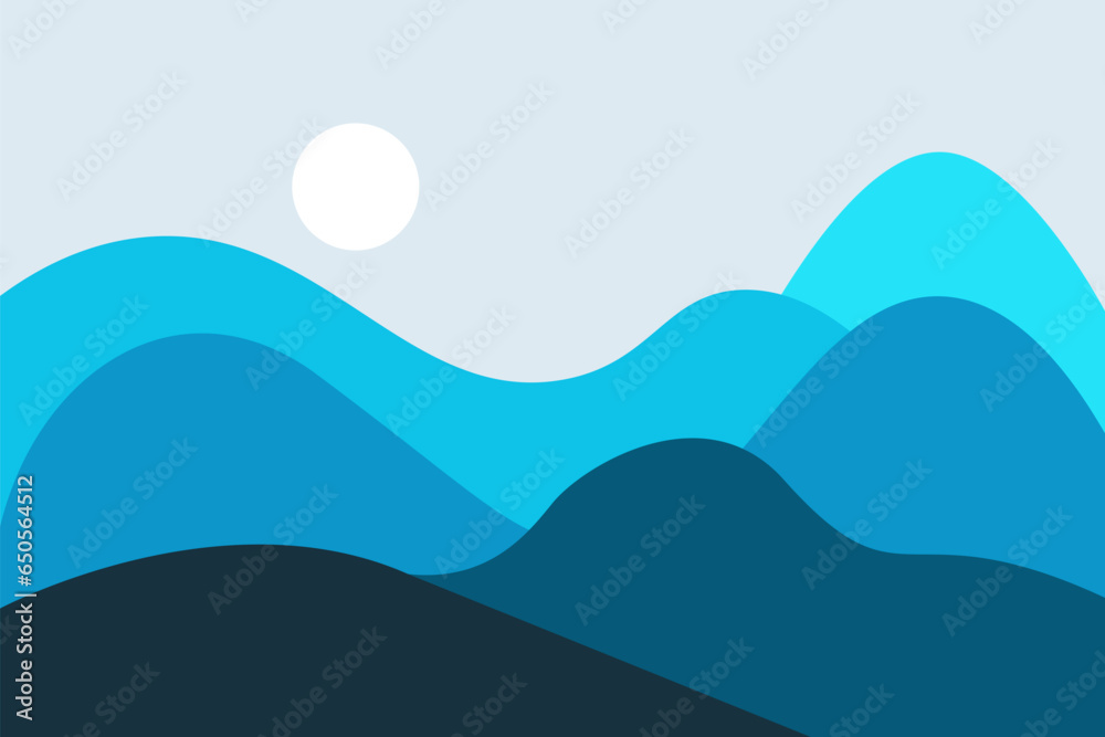mountain in the morning vector illustration background