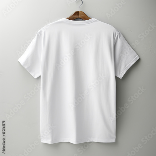 white back t-shirt on a white background