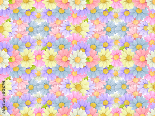 花のシームレスパターンA-2
