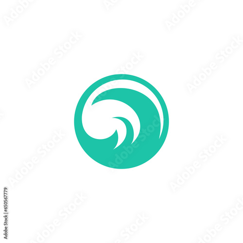Ocean Logo Design. Wave Abstract vector