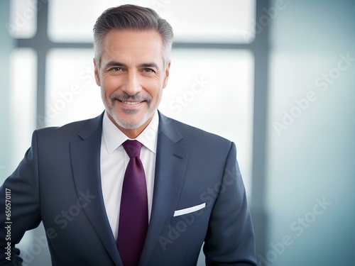 portrait of a smiling businessman in his office