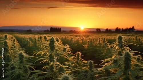Cannabis field.