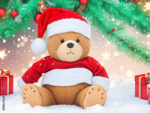 Christmas bear background