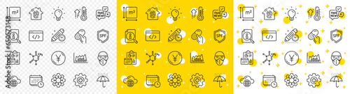 Outline Light bulb, Calendar and Medical mask line icons pack for web with Fake news, Capsule pill, Project deadline line icon. Spf protection, Seo script, Search pictogram icon. Vector