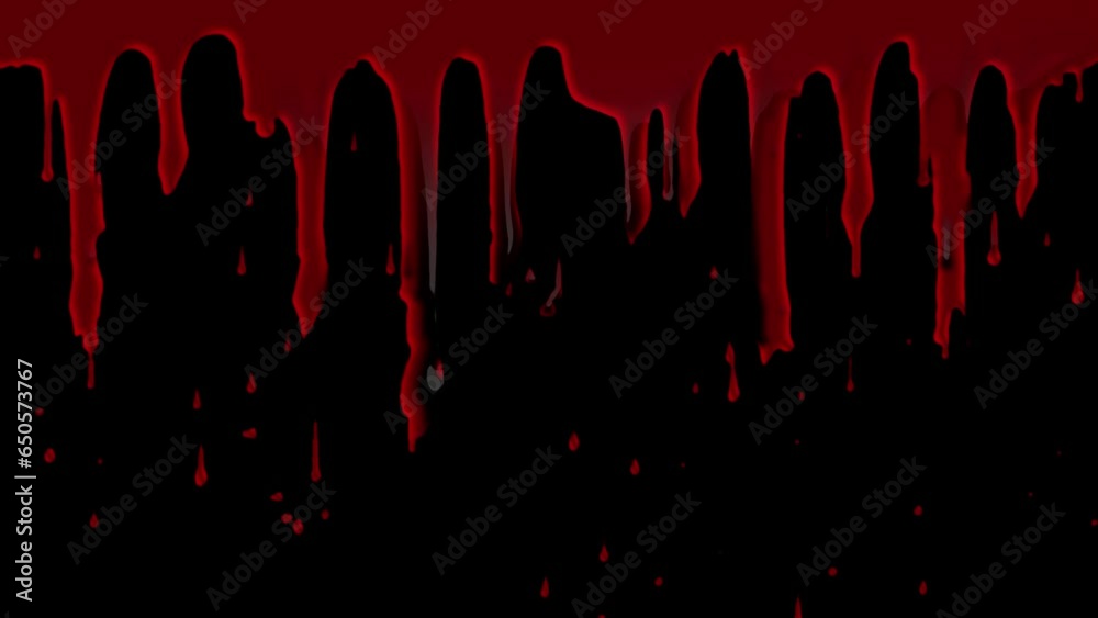 Realistic Halloween Blood Drip Hand Motion Element