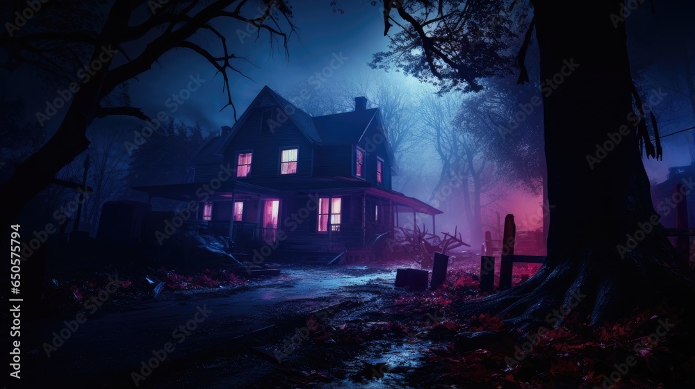 Dark house, Halloween theme wallpaper HD