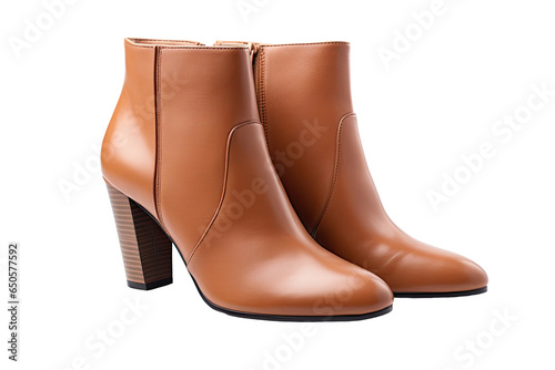 Brown Leather Ankle Boots photo