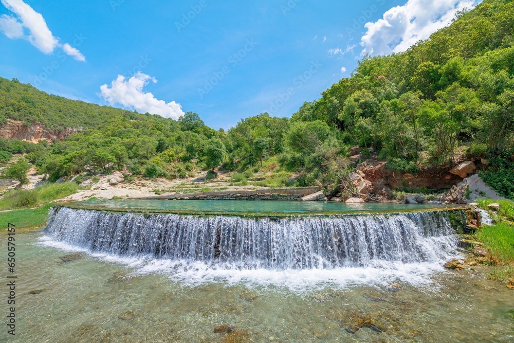 The natural pool by Kadiut Bridge of Albania, provides a serene escape and an opportunity to connect with nature in this enchanting Albanian setting.