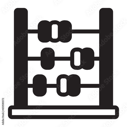 abacus glyph icon