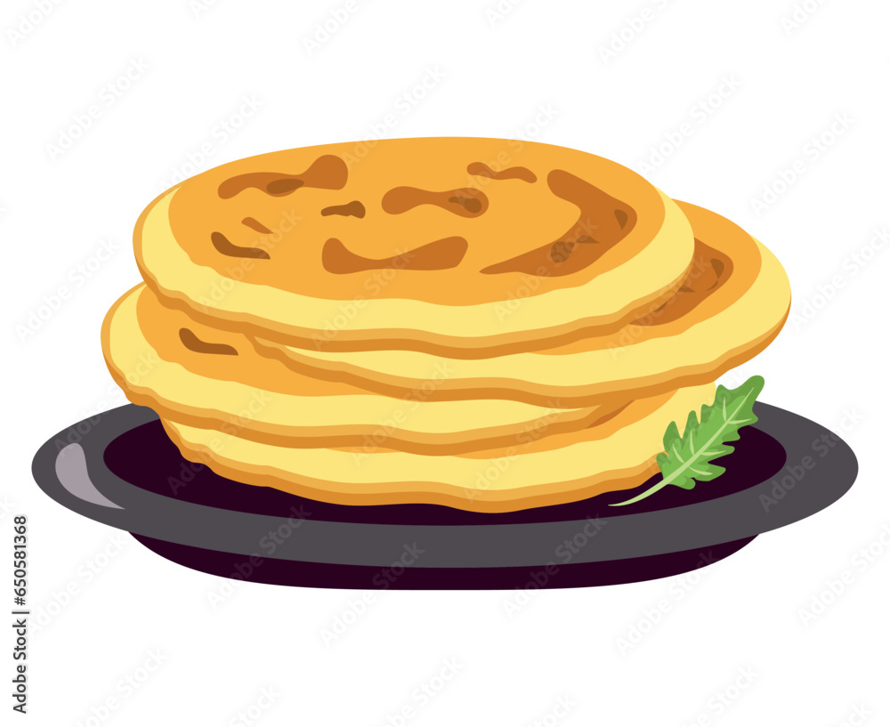 pancakes on dish