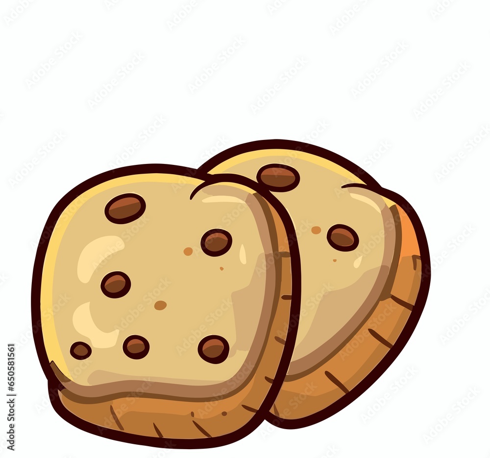 illustration of cookies on white background. illustration of cookies on white background.