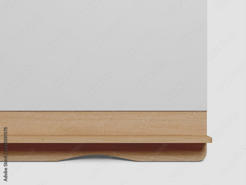 Detail White Blank Wooden Desk Calendar 3D Render Mockup