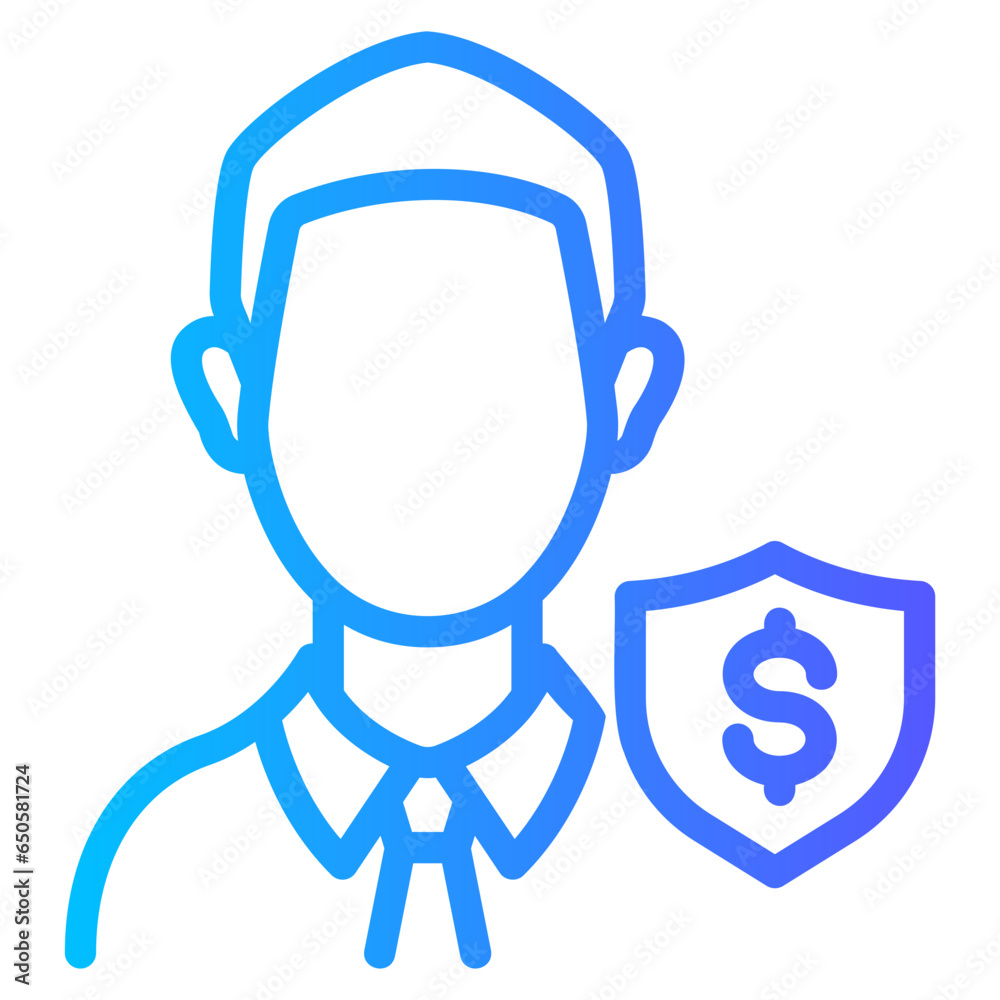 financial advisor gradient icon financial advisor gradient icon
