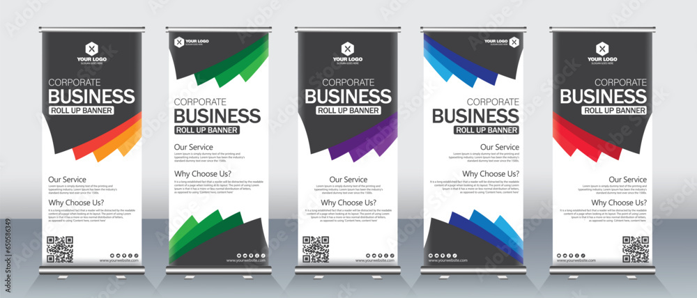 Modern and creative Roll up banner design for business events, presentations