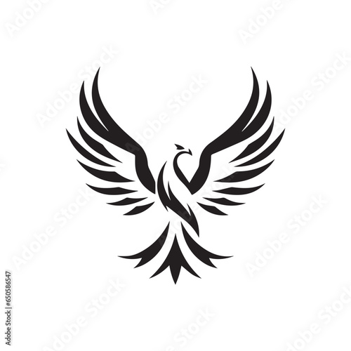 phoenix vector on white background