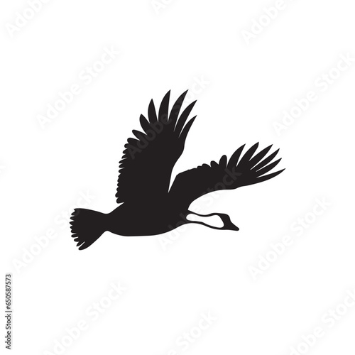 goose flying silhouette