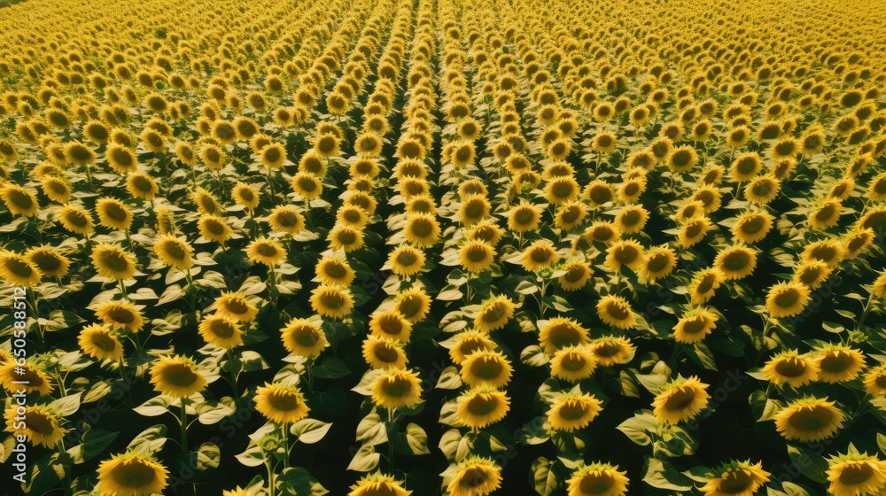 Sunflower field, AI generated Image