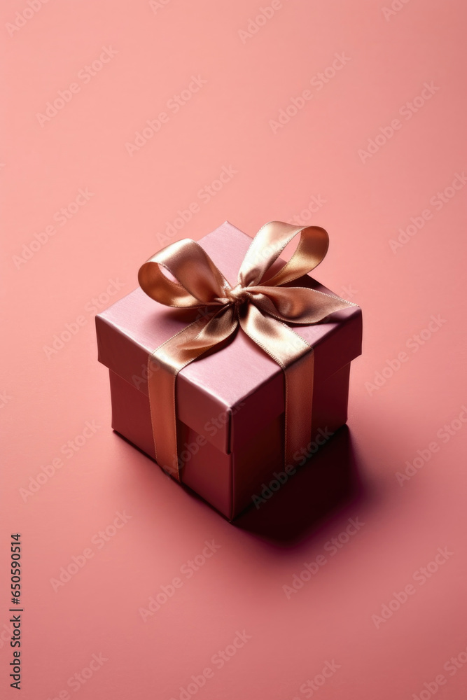Gift box tied with ribbon