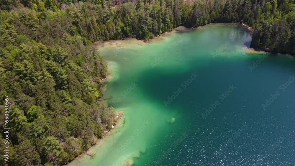 Drone shot of a beautiful backcountry turquoise lake 6 Drone shot of a beautiful backcountry turquoise lake 6