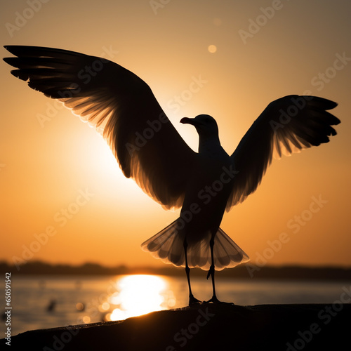 bird on sunset © Anek