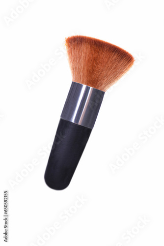 Blush brush with black short handle