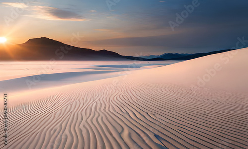 sunset in the white sand desert  png