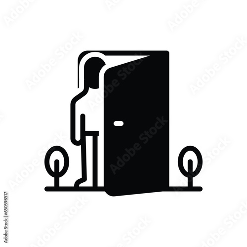 Black solid icon for comes 