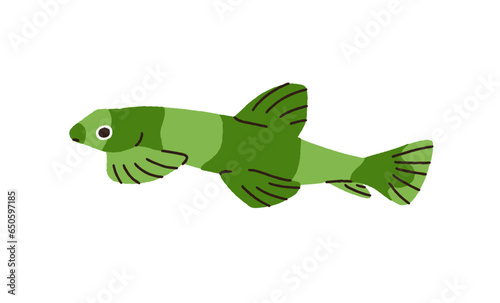 Exotic tropical fish. Sea and ocean water animal. Small little ornamental aqu...