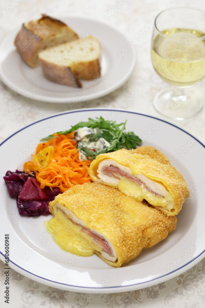 Chicken Cordon Bleu, French cuisine Chicken Cordon Bleu, French cuisine