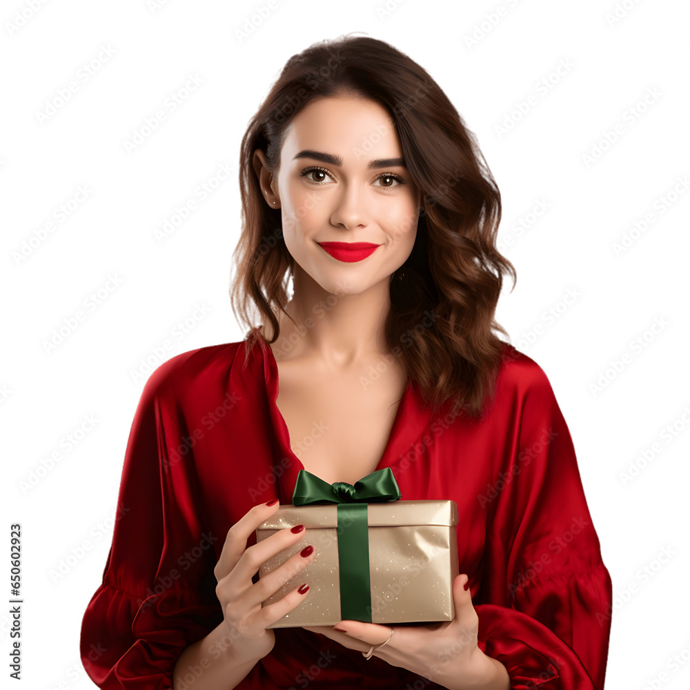 Fototapeta premium woman with gift