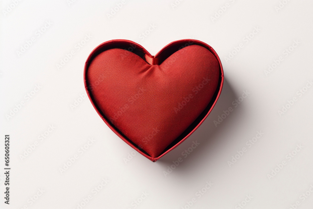 Heart shape cardboard on white background Heart shape cardboard on white background