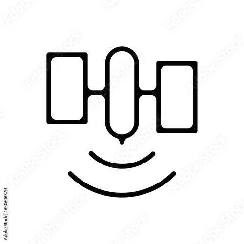 picto logo icones et symbole antenne satellite epais