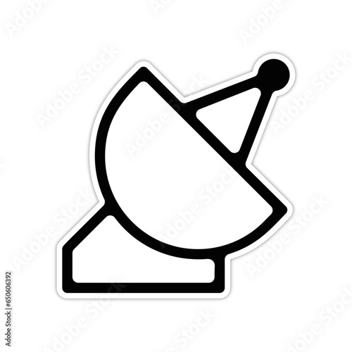 picto logo icones et symbole antenne satellite relais epais relief