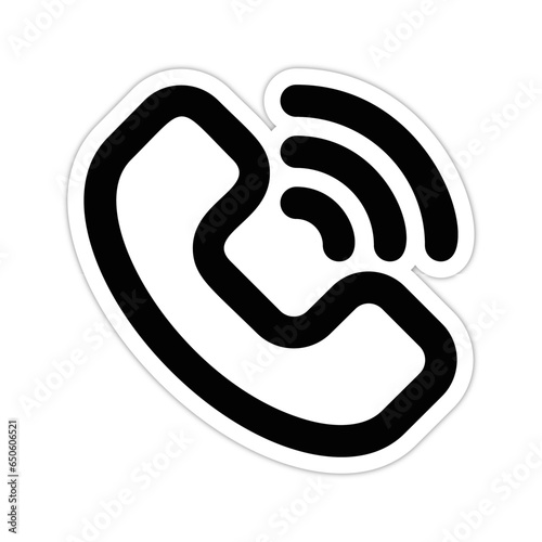 picto logo icones et symbole appel en cours gras relief