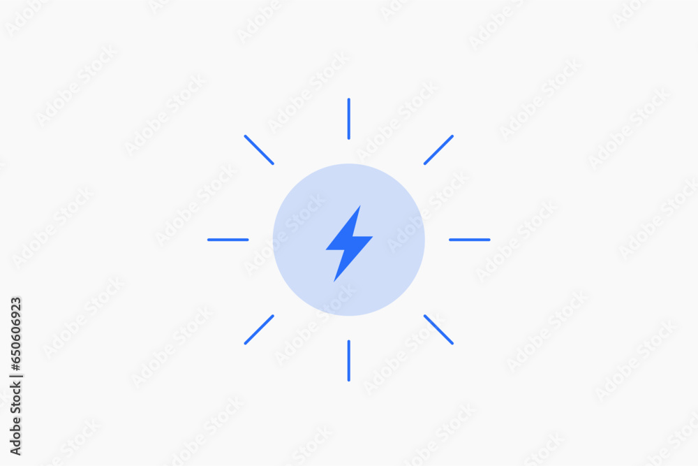 Geometric solar energy illustration in flat style design. Vector illustration. Duotone blue. Geometric solar energy illustration in flat style design. Vector illustration. Duotone blue.