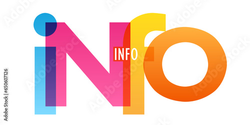 INFO colorful vector typography banner