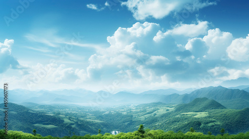 Green mountain on sky background. natural view © PRASANNAPIX